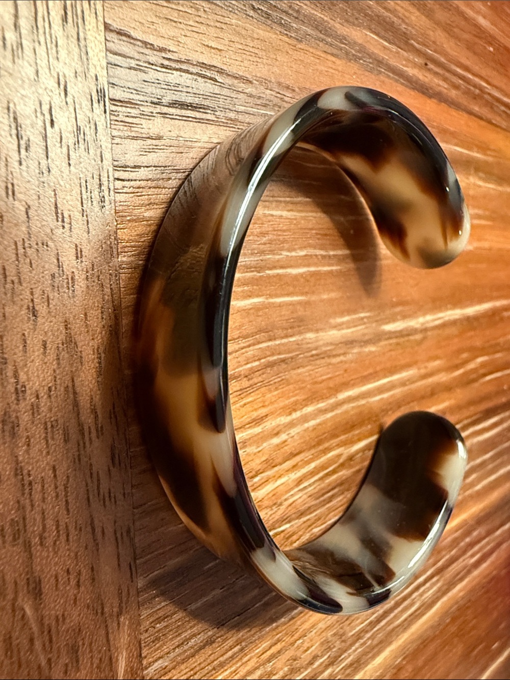 Tortoise Shell Acrylic Cuff Bracelet
